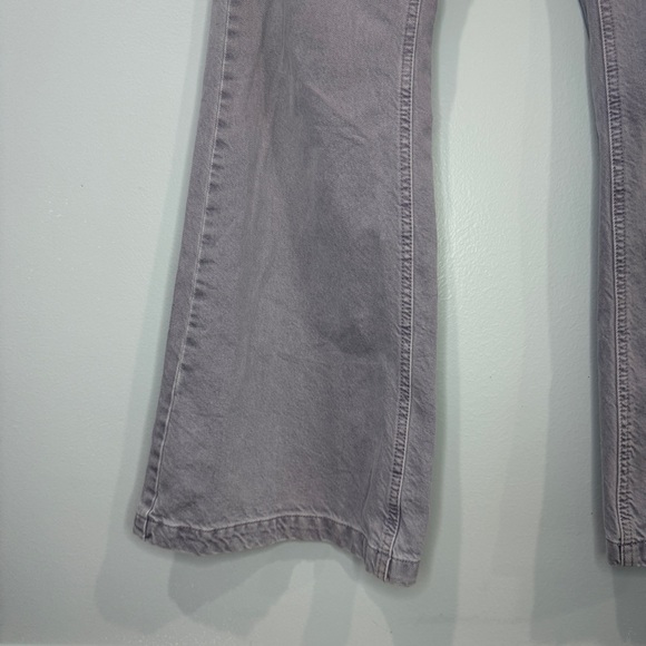 PACSUN Eco Purple High Waisted Flare Denim Jeans Dusty Lavender Size 27 - Picture 3 of 10